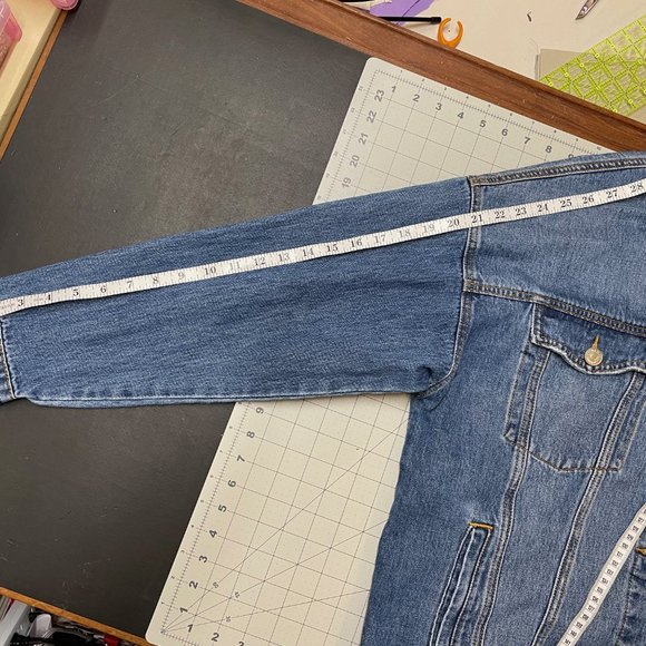 Denim Jacket with Original Patchwork Panel - Picture 9 of 11